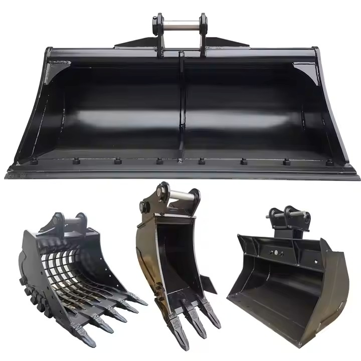 HUATENG TECH OEM/ODM Excavator Buckets Attachment Drainage Digging Mud Standard Bucket Various Types Rock Buckets