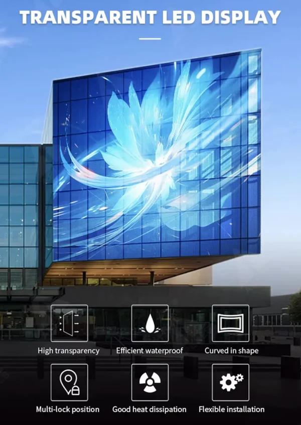 HTT LED Transparent LED Screen P3.91–P7.8 | High-Resolution Indoor & Outdoor Display