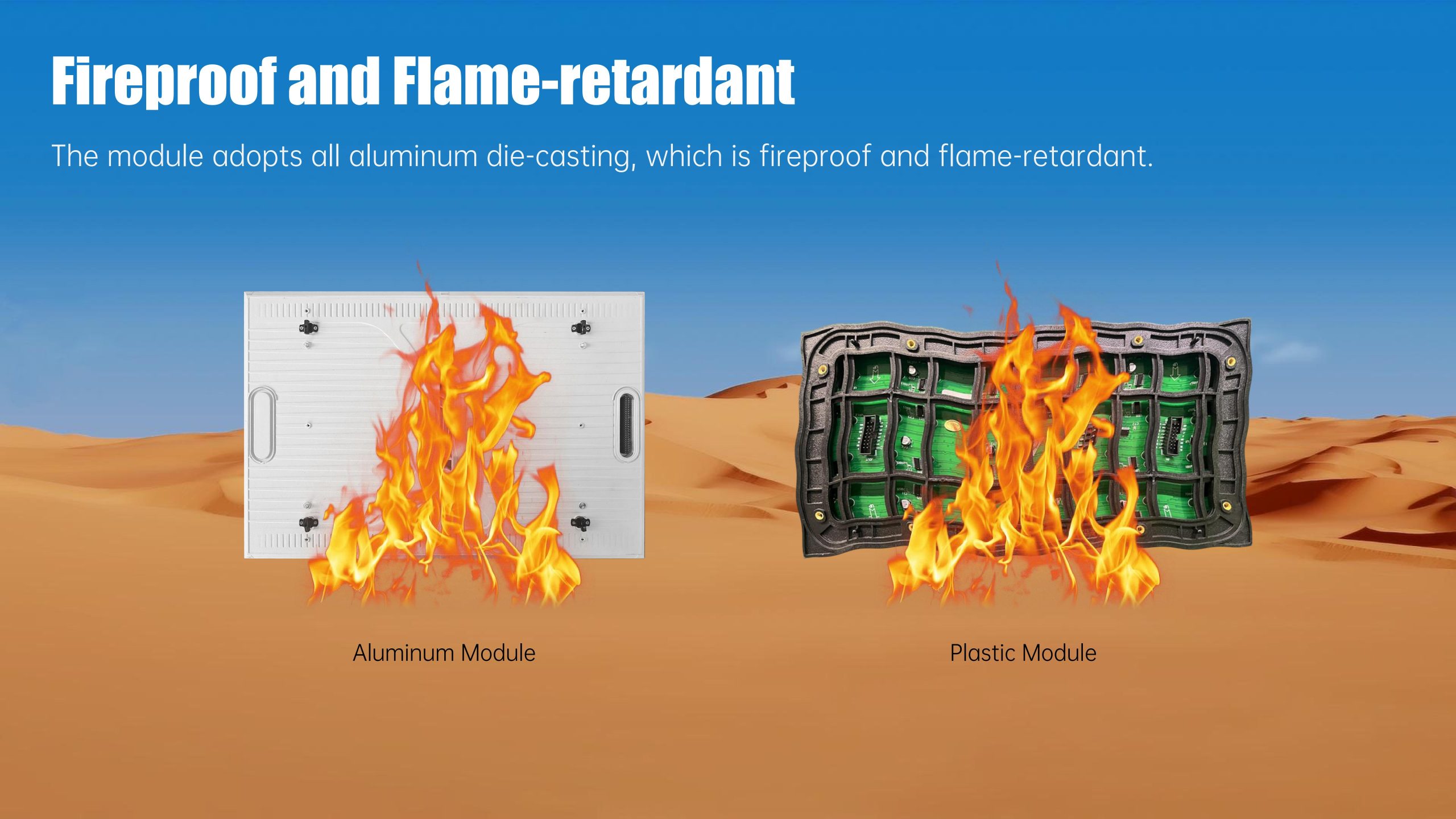 HTT LED 960*960mm outdoor energy-saving die-cast aluminum cabinet led display screen manufacturer factory -40℃ to 80℃