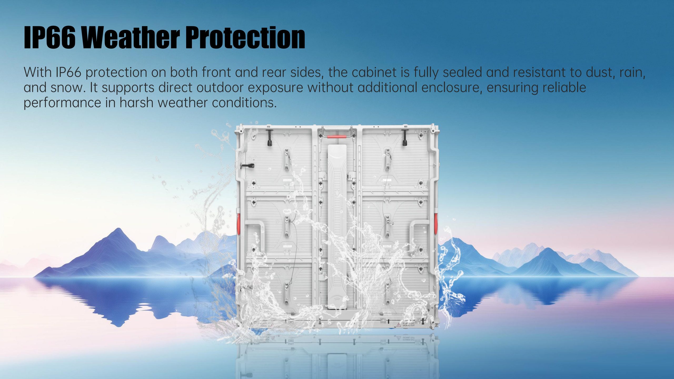 HTT LED 960*960mm outdoor energy-saving die-cast aluminum cabinet led display screen manufacturer factory -40℃ to 80℃