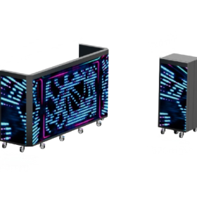 HTT LED Manufacturer Indoor GOB P1.95 P2.604 Foldable LED DJ Booth LED Display Screen 500–800CD