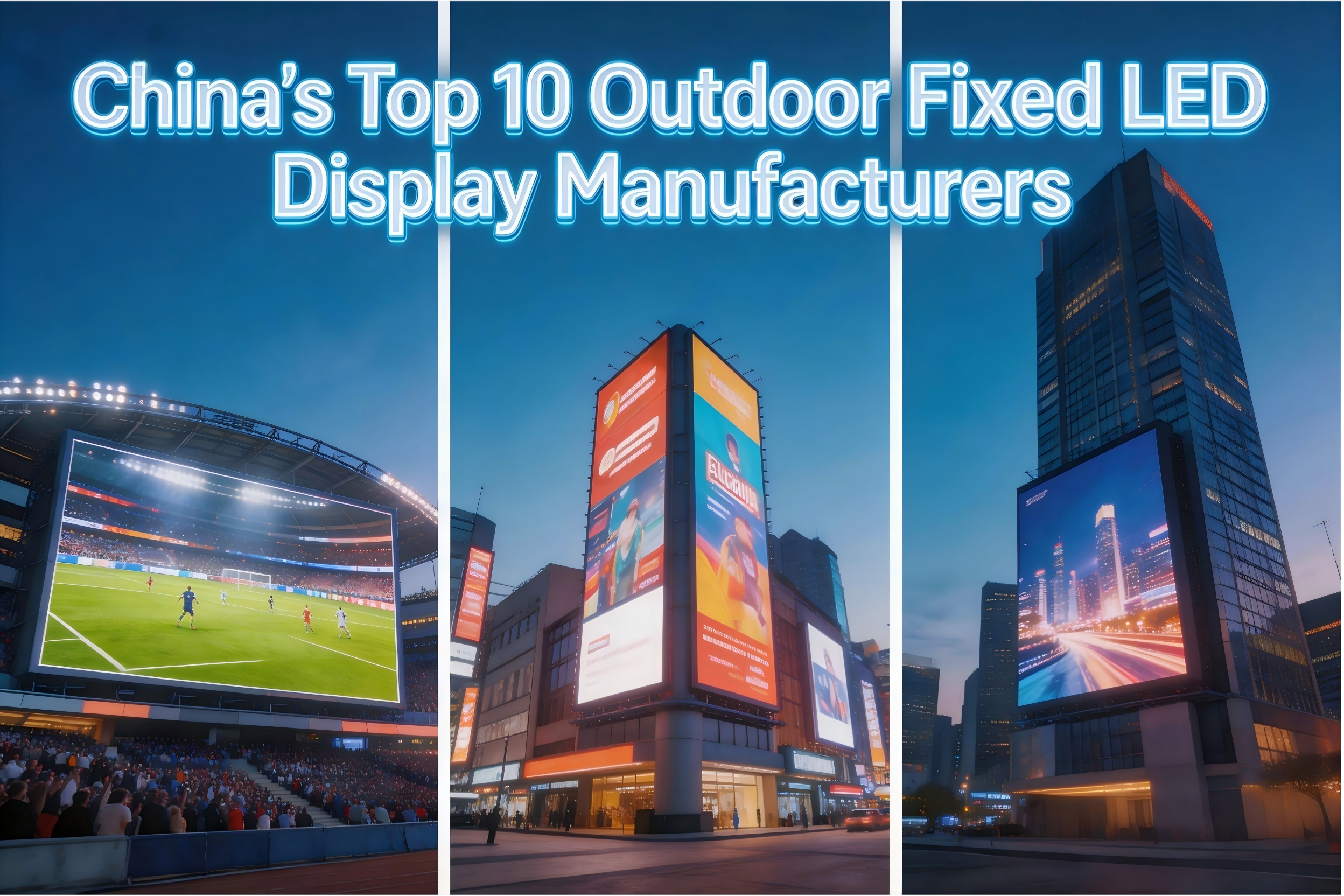 China’s Top 10 Outdoor Fixed LED Display Manufacturers – Including HTT LED, LEYARD & ABSEN Suppliers