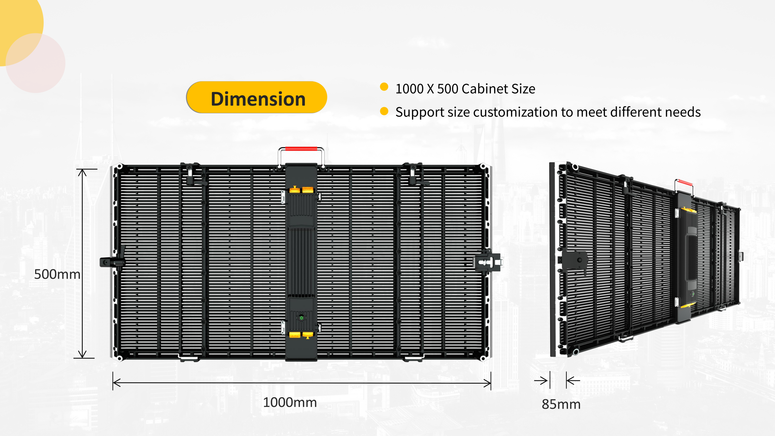 HTT LED P3.91-P7.81 Outdoor Transparent Mesh LED Display Screen Manufacturer