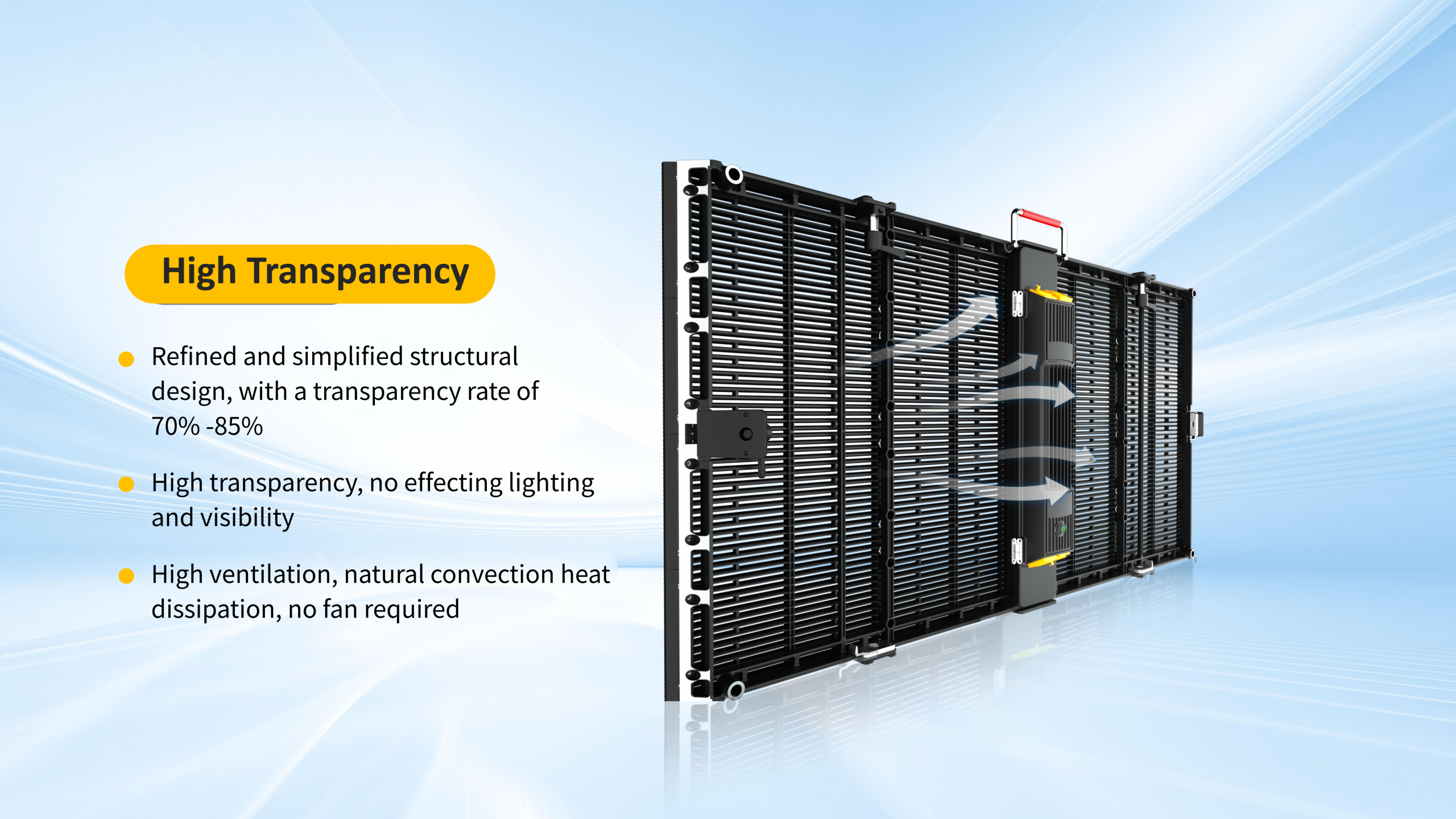 HTT LED P3.91-P7.81 Outdoor Transparent Mesh LED Display Screen Manufacturer