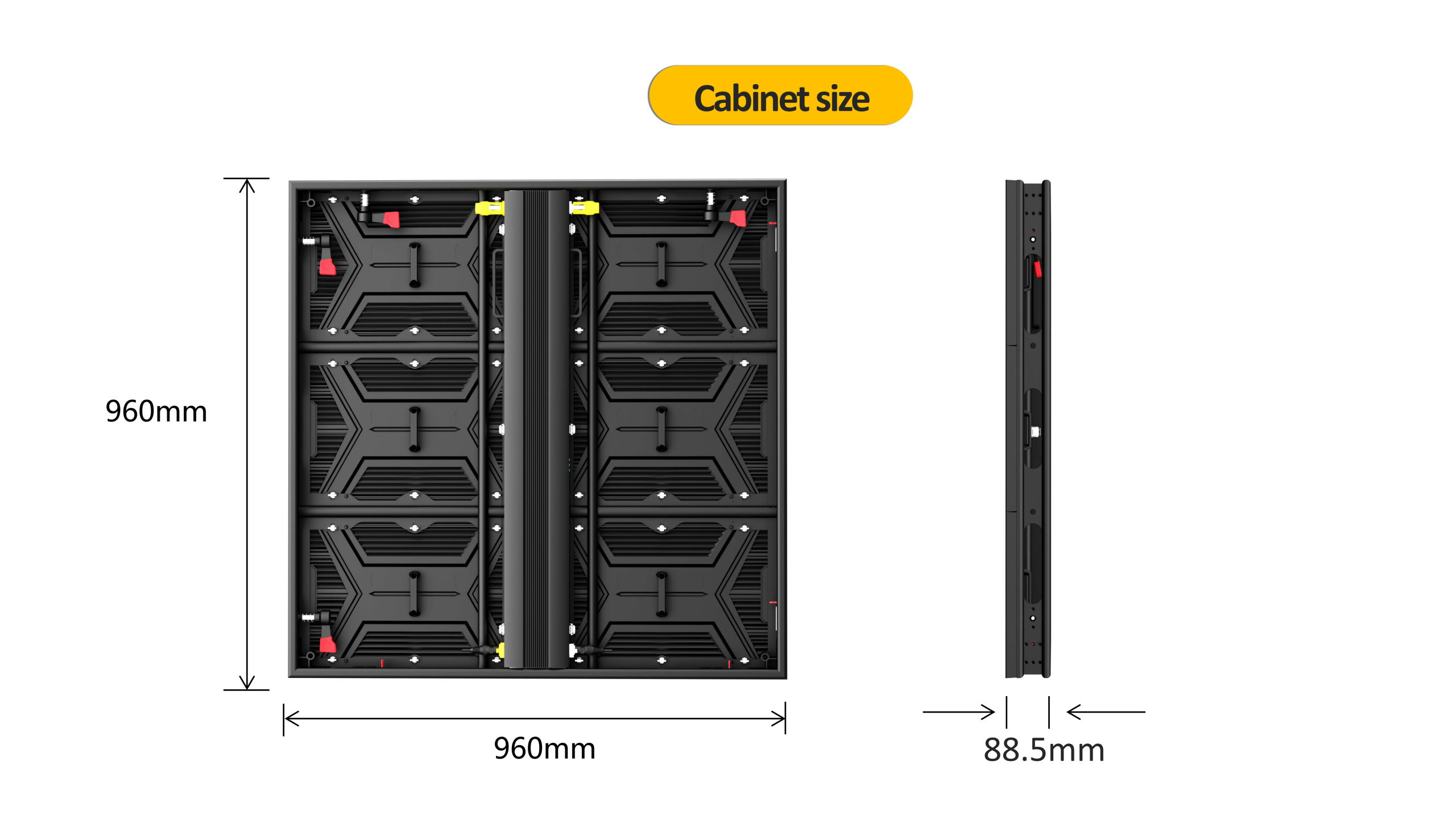 HTT LED 960*960mm Die-cast aluminum Outdoor Fixed LED Display Screen LED Video Manufacturer