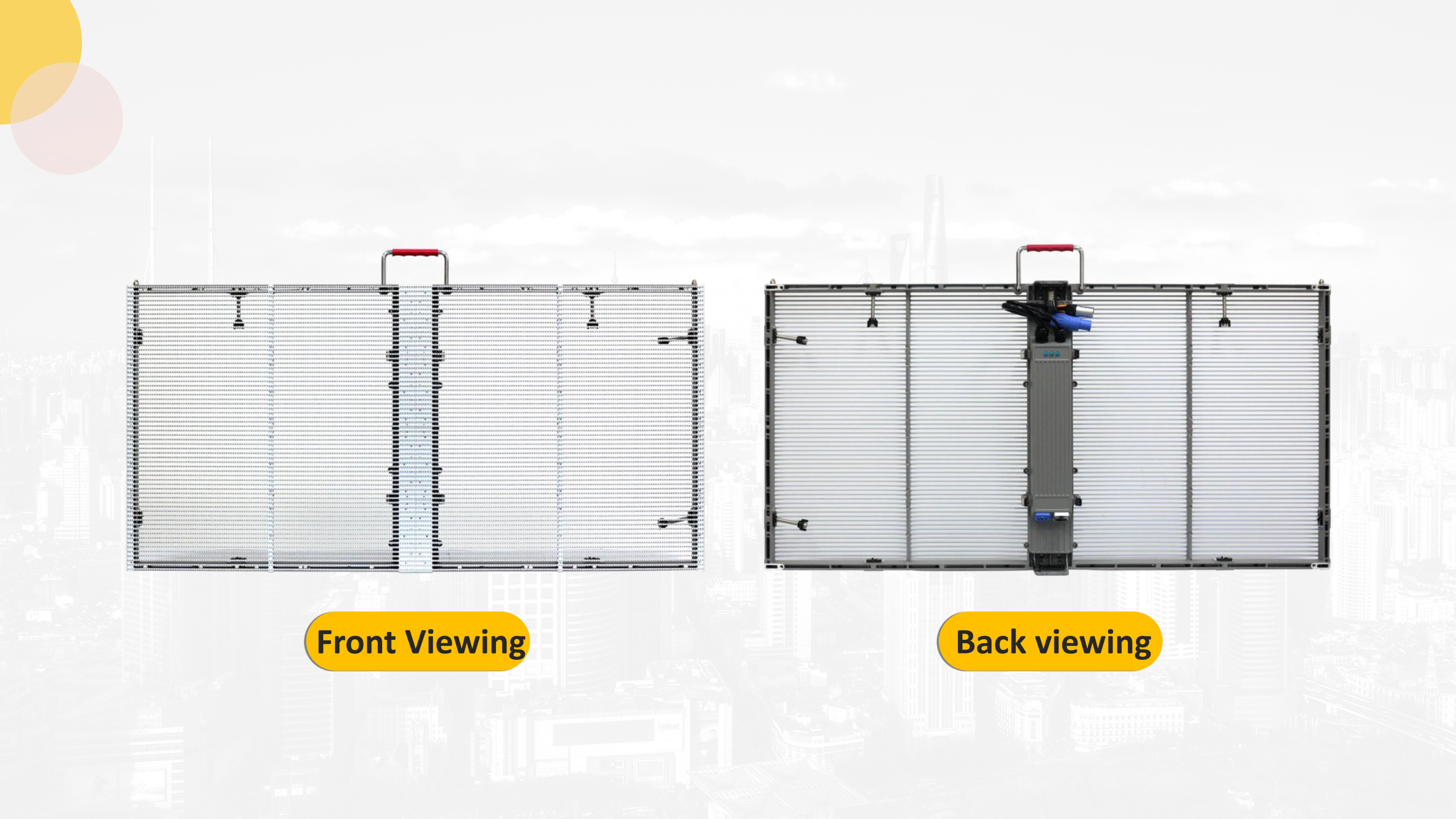 HTT LED P3.91-P7.81 Indoor Transparent Mesh LED Display Screen Manufacturer