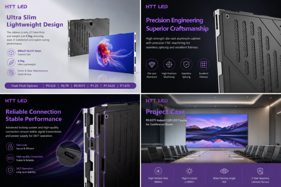 HTT LED Indoor COB Fixed LED Display Solution | Ultra Fine Pixel Pitch LED Video Wall Factory